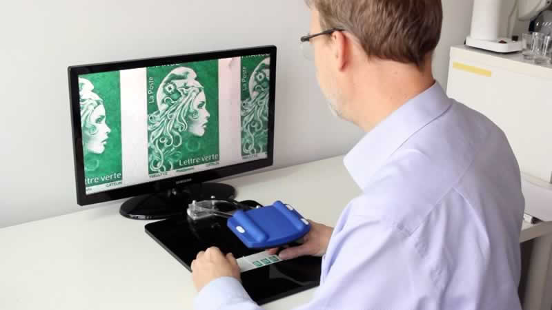 Froggyloupe para observación de sellos